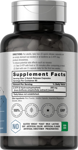 Suplemento Horbäach 5-htp, 200 Mg, Cápsulas, 180 Unidades