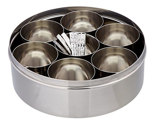 Contenedor De Especias Tabakh Masala Dabba 7 Cucharas De Tap