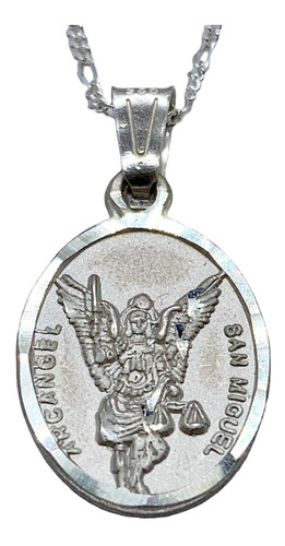 Medalla Y Cadena  De Plata (7 Arcángeles) 