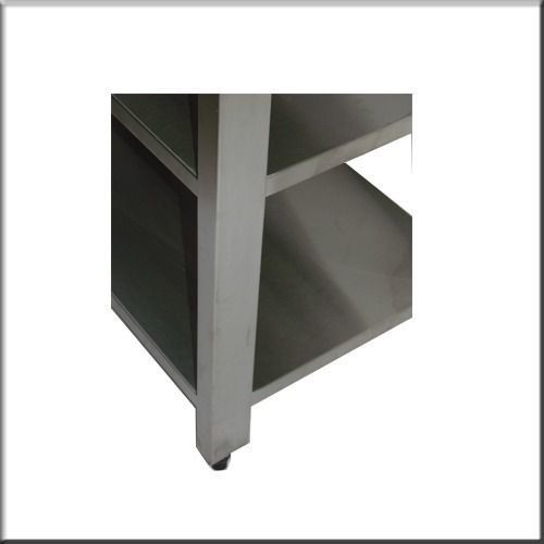 Imagem 5 de 7 de Estante Em Aço Inox 1150x320x1600mm -4 Planos Reforçados