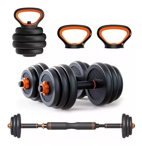 Set de Pesas Ajustable 40 Kg Kettlebells Negro