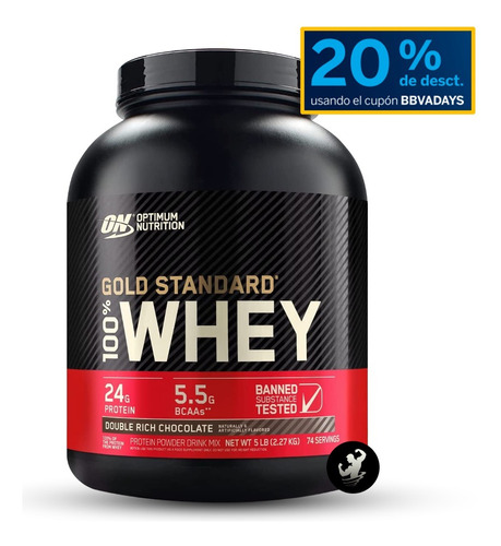 Imagen 1 de 3 de Gold Standard 100% Whey 5lb, Proteína, Optimum Nutrition