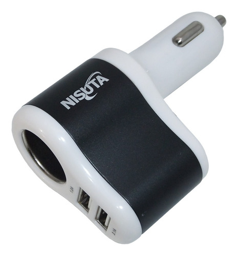 Cargador Toma Auto Nisuta Multiple Doble Usb 3,1a