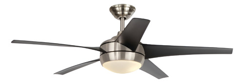 Ventilador Home Decorators Windward Iv Con Control Remoto Cantidad De Aspas 5 Estructura Plateado Aspas Negro Diámetro 1.32 M Material De Las Aspas 5