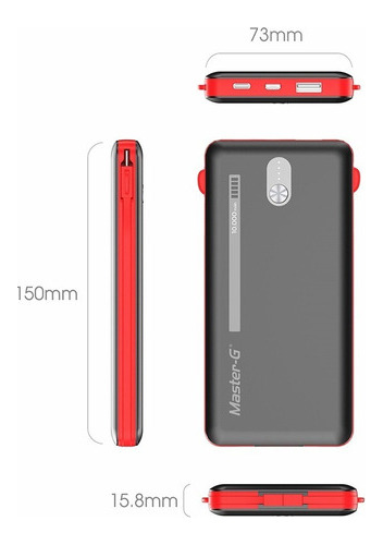 Batería Externa Master G 10000 Mah Doble Carga Power Bank
