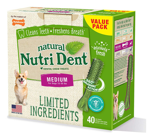 Dental Chew Treats Nylabone Nutri Dent Sabor A Aliento Fresc