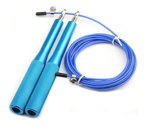 Soga Saltar Speed Rope Aluminio Metálica Rulemanes Mir Gym Color Azul