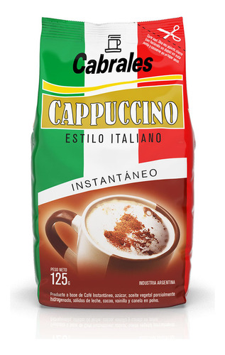Capuccino  D P 125 Gr Cabrales Cafe Soluble