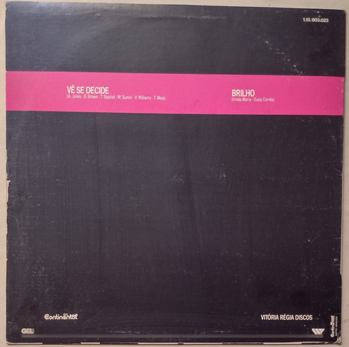 Lp Tim Maia Vê Se Decide / Brilho 1987 Single 12 Vinil (Usado)
