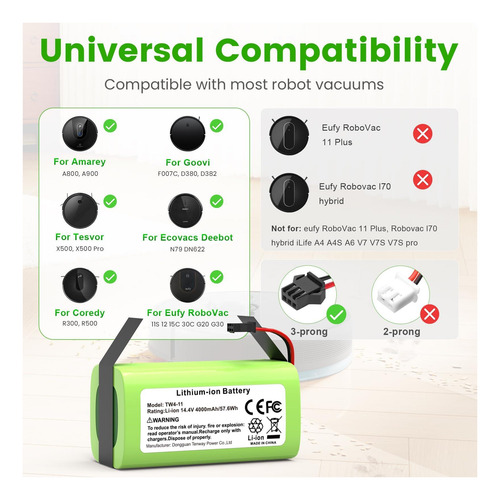Compre Uma Bateria De Reposição De 144v 4000 Mah Com N79s,
