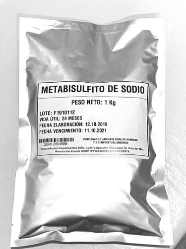 Metabisulfito De Sodio Alta Pureza 1 Kg