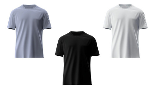 Playeras Basicas Cuello Redondo 3 Pack Colores Vibrantes