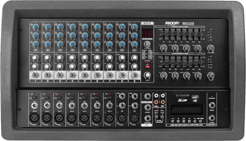 Consola Potenciada Moon M6612 Usb 12 Ch 800watts Estereo 18c