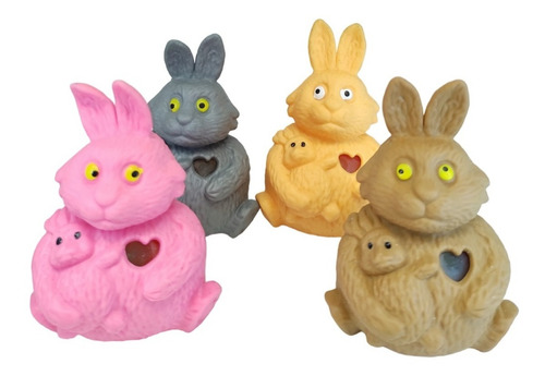 Imagen 2 de 5 de Squishy Conejo Apretable Varios Colores Antiestress