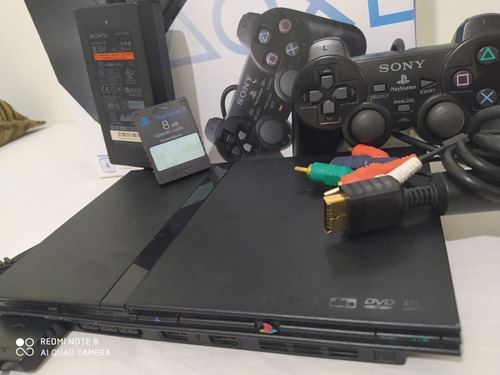 Playstation 2 + Cabo Vídeo Componente+ Controle+ Memory Card (Recondicionado)