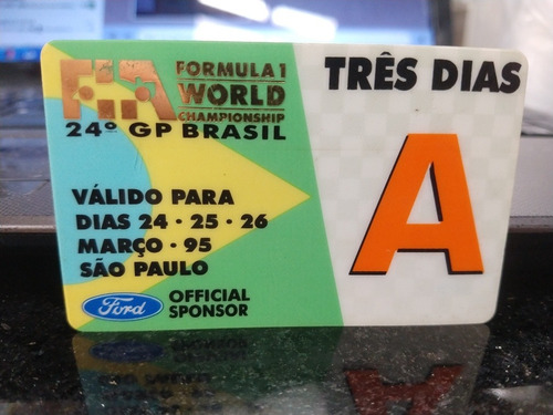 Ingresso Fórmula 1 Interlagos 1995