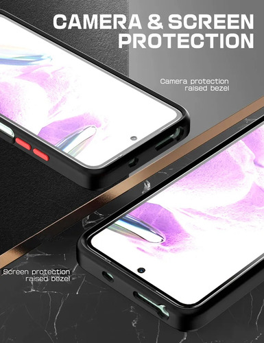 Case Hardness Ring Rojo Para Xiaomi Redmi Note 12s + 2 Micas