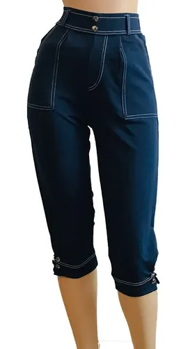 Pantalón Ligero Dama Bermuda Mujer Casual