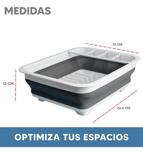 Organizador De Platos Soporte Para Utensilios De Cocina Gris