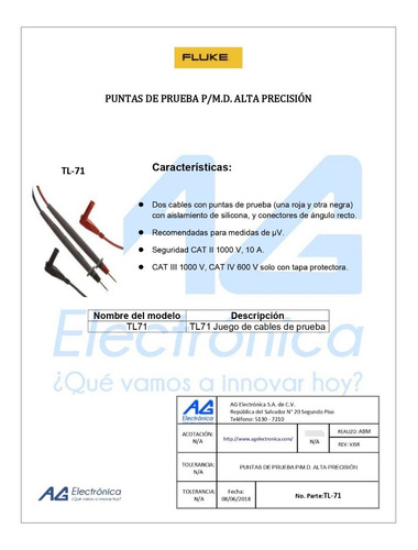 Puntas De Prueba P/m.d. Alta Precis Tl-71