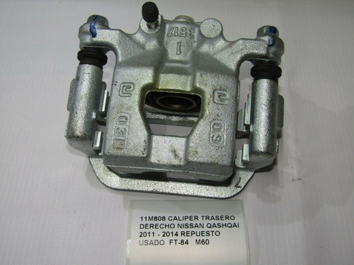 Caliper Trasero Derecho Nissan Qashqai  2011 - 2014