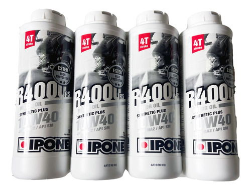 X4 Aceite Lubricante Ipone R4000rs 10w40 Hp  Synthetic Cut