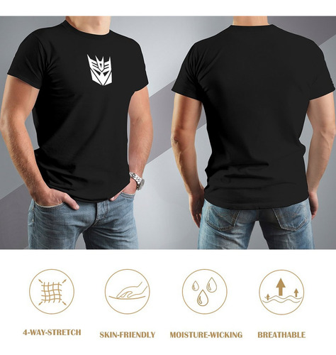 Transformers - Playera Blanca Con Símbolo De Decepticon
