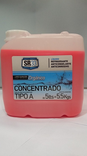 Anticongelante Refrigerante Organico Bidon 5 L Concentrado