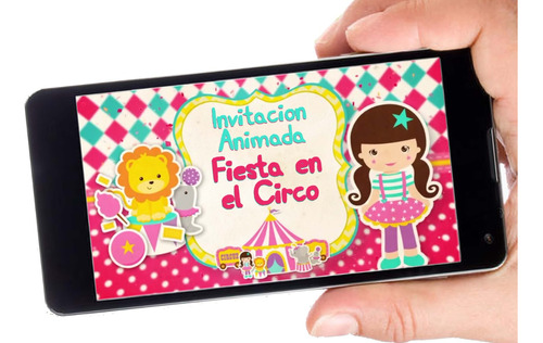 Invitación Animada Circo Nena