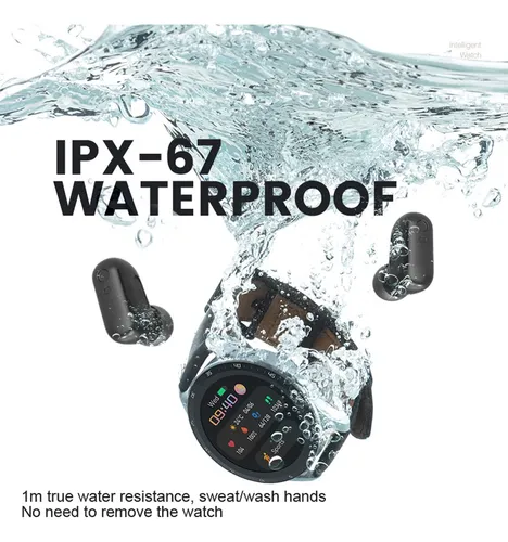Reloj Inteligente Con Auriculares, 2 En 1 Tws Inalámbrico .