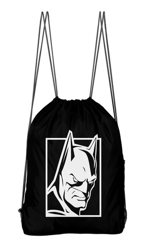 Bolso Deportivo Batman Face White (d1415 Boleto.store)