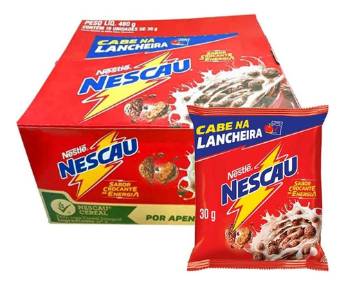 Nescau Cereal Matinal 30g Caixa Com 16 Unidades Nestlé