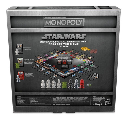 Jogo Monopoly Star Wars Mandalorian Baby Yoda Hasbro F1276