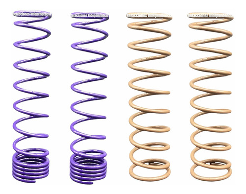 Juego Suspensión Resortes Lavadora Mabe Easy Café-morado