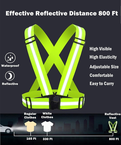 Ruishyy Conjunto De 3 Piezas De Chaleco Reflectante Para Cor