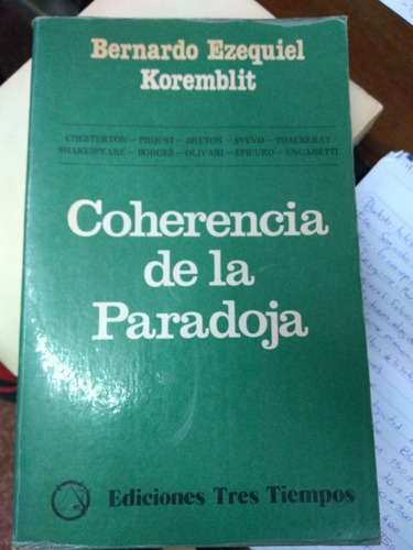 Koremblit Coherencia De La Paradoja (proust Borges Epicuro)