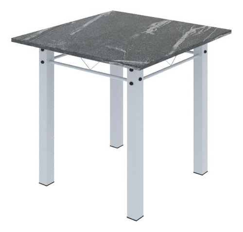 Conjunto De Jantar Mesa 70x70cm Tampo De Granito Topázio