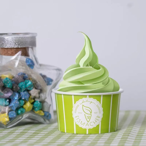 500 Potes Papel Biodegradável Sorvete E Açaí 50 Ml C/ Tampa