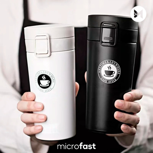 Imagen 8 de 10 de Vaso Térmico Acero Inox Anti Vuelco Frío Calor 380ml Minimal
