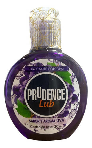 Lubricante Comestible Base Agua Con Sabor Prudence Lub 30 Ml Sabor Uva