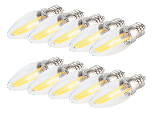 Bombillas Led E12 Pequeñas De Filamento Largo, 10 Unidades,