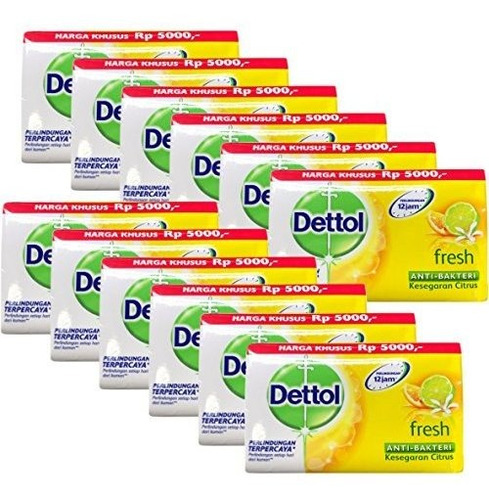 Jabon De Barra Antibacterial Dettol Reenergize Fresh 110 Gr 