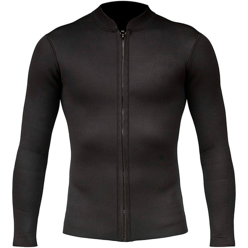 Neoprene Surf Hombre Jacket Negro Con Cierre Frontal