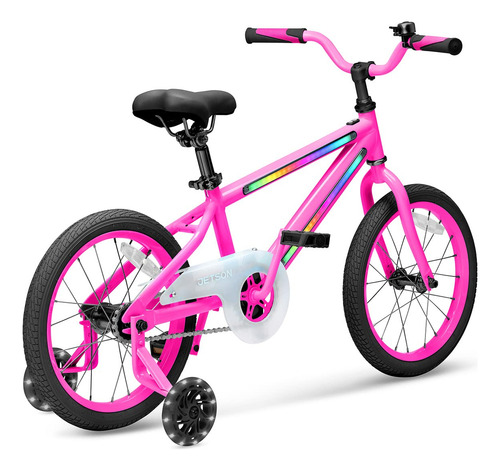 Bicicleta Unisex Jetson Light Rider Con Luces Led Neumático Rosa De 16 Pulgadas Tamaño Del Cuadro