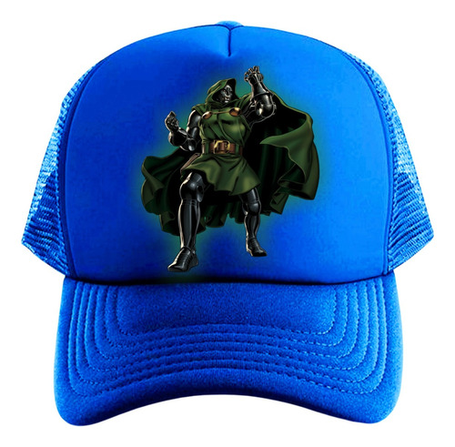 Gorra Trucker Dr. Doom 4 Fantasticos Series Geeks Blue 