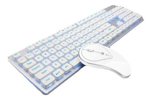 Mouse Y Teclado Gamer Para Pc, Inalambricos | Plateado / ...