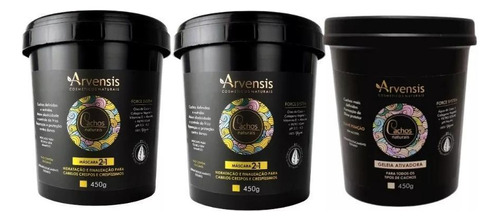 Kit Arvensis 2 Máscaras 2x1 450g +1 Geleia Suave Fix. 450g