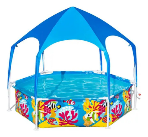 Piscina Estructural Con Toldo Y Rociador 51cmx 183cm Bestway