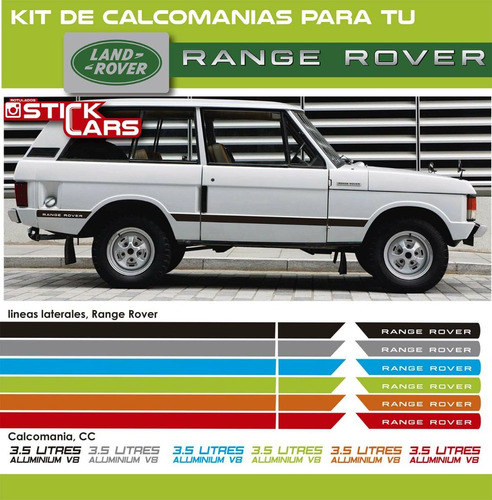 Calcomanias Para Range Rover Lineas Laterales