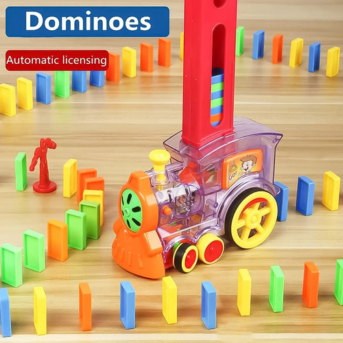 Juguete Tren Domino Electronico Automatico 80 Fichas Niños